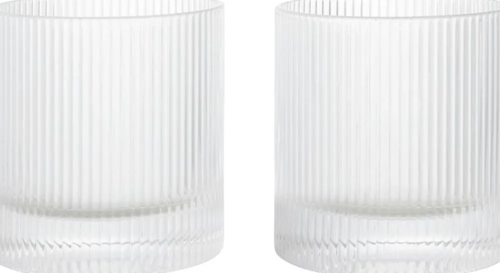 Ferm Living Ripple Tumbler Glasses - Set of 2 - Clear