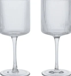 Ferm Living Ripple White Wine Glasses - Set of