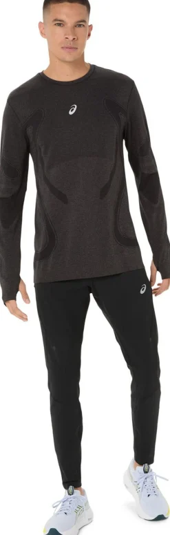 Asics Road Seamless Langærmet Løbe T-shirt Sort Discount