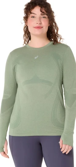 Asics Road Seamless Løbe Langærmet Gr&oslash;n New