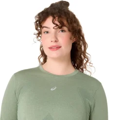 Asics Road Seamless Løbe Langærmet Gr&oslash;n New