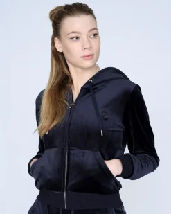 Dame Juicy Couture Robertson Classic Velour Zip Trough Hoodie