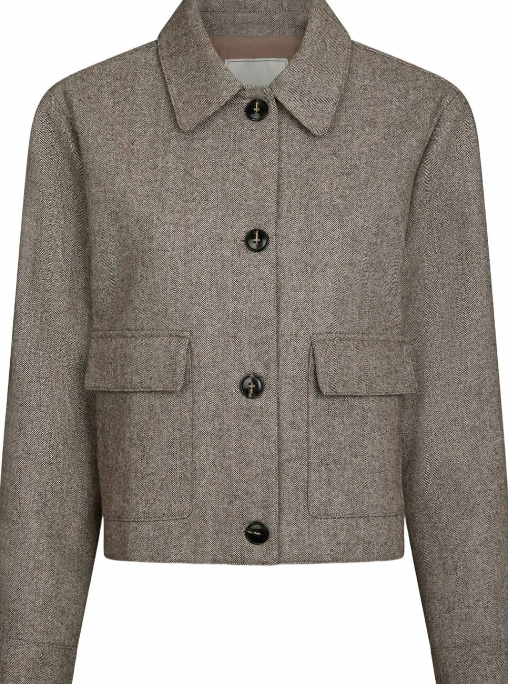 Romana Herringbone Jacket>Neo Noir Hot