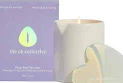The Oh Collective Rub Me Tender - Relaxing Massage candle with Guasha stone 10