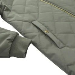 H2O Rubina Quilted lang overgangsjakke Gr&oslash;n New