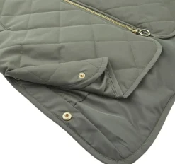 H2O Rubina Quilted lang overgangsjakke Gr&oslash;n New