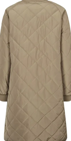 Dame H2O Rubina Quilted lang overgangsjakke
