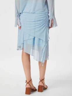 Saffron Asymmetric Mesh Skirt>Neo Noir Clearance