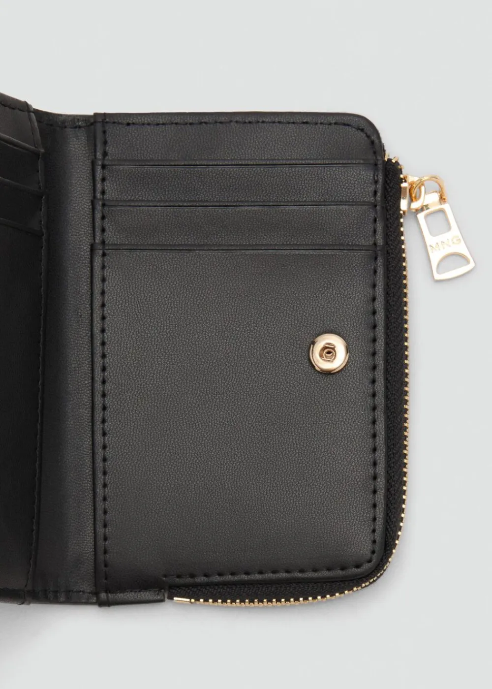 Safiano effect flap wallet>MANGO Sale