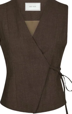 Neo Noir Samara Melange Waistcoat Brown melange Outlet