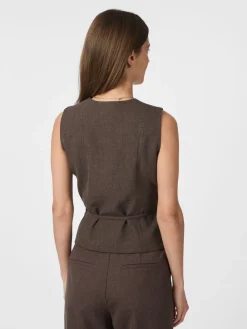 Neo Noir Samara Melange Waistcoat Brown melange Outlet