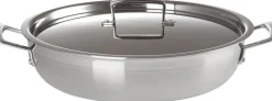 Le Creuset Sautergryde m/ låg 3-ply rustfrit stål