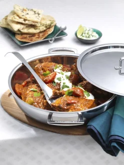 Le Creuset Sautergryde m/ låg 3-ply rustfrit stål