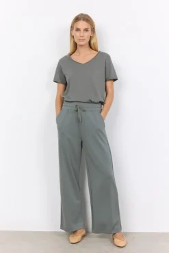 Dame soyaconcept SC-BANU 33 Bukser Støvet Grøn