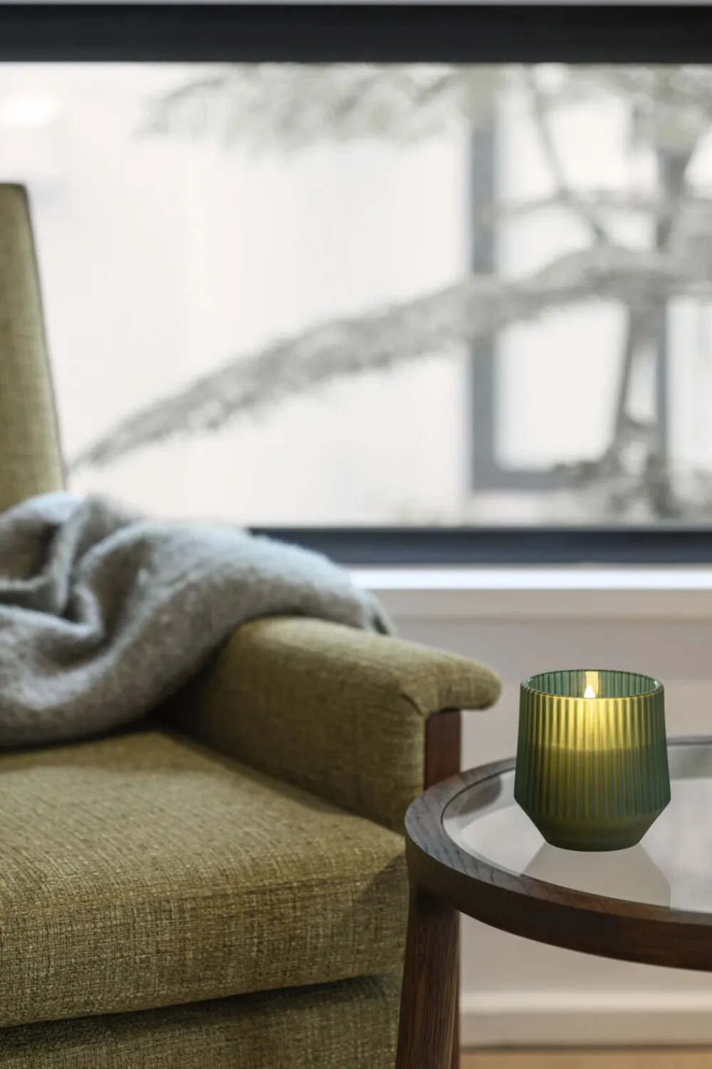 Uyuni Scented wax glass candle, Serenity, Green, 8,5x9,5 cm *