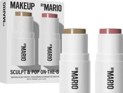 MAKEUP BY MARIO Sculpt & Pop On the Go - Duo med minikontur og -blush Set light medium & sweet pink New