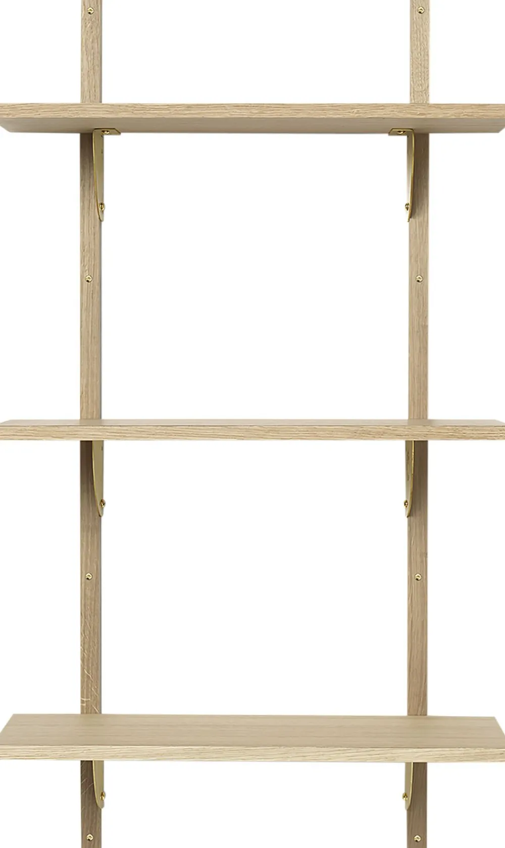 Ferm Living Sector Shelf T/N - Oak - Brass