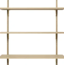 Ferm Living Sector Shelf T/W - Oak - Brass