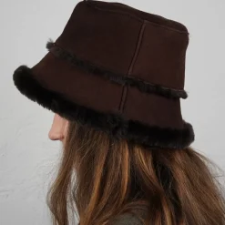 SEMERU - DOUBLE FACE SHEARLING BUCKET HAT>Lovelies Sale