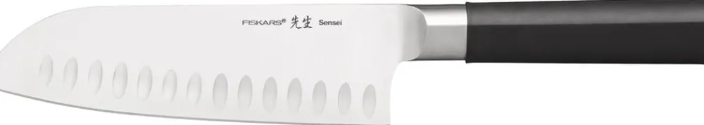 Fiskars SENSEI SANTOKUKNIV M/LUFTSKÆR 16,5CM