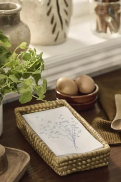 Serviet blå blomstersilhuet 16 stk pr pakke>Ib Laursen Clearance