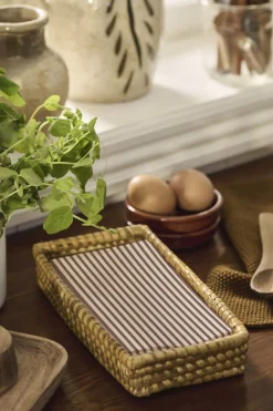 Ib Laursen Serviet m/brune striber 16 stk pr pakke Hot