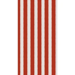 Serviet røde striber tekstil-look>Ib Laursen