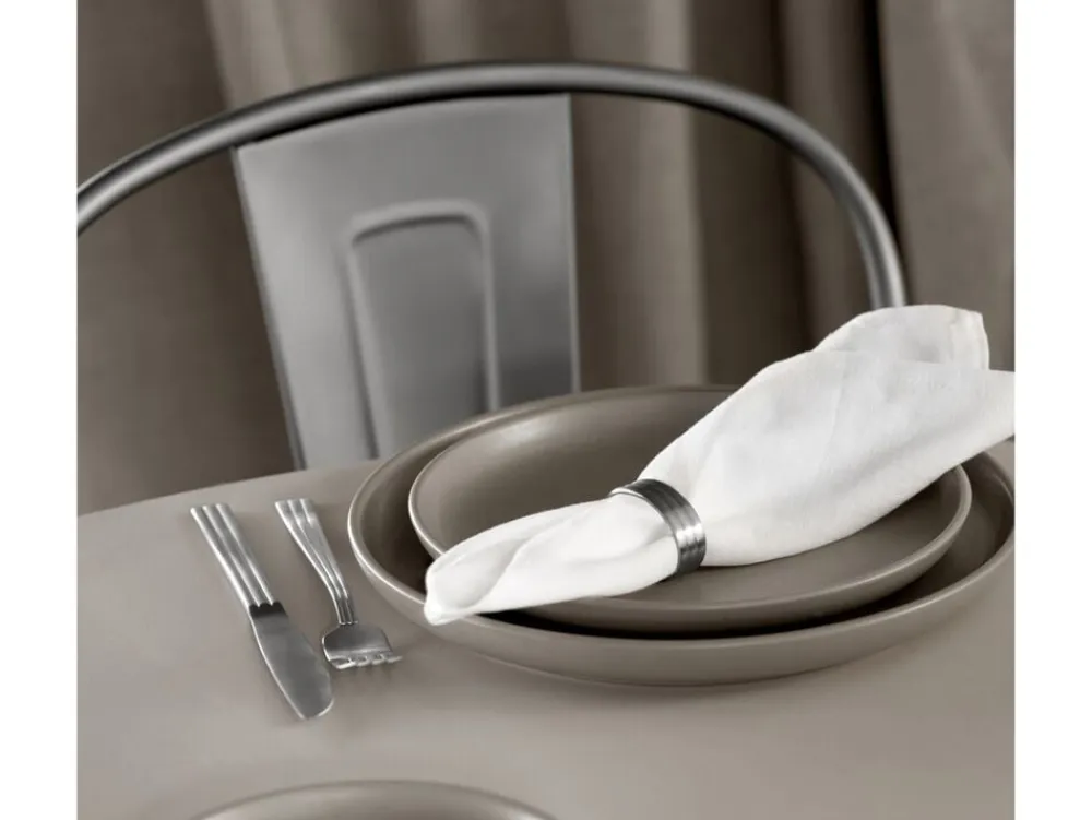 Gense Servietring Thebe 4 stk. Mat stål Recycled