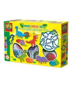 Børn SES Creative - Modellervoks - Dino Megasæt med udstikkere