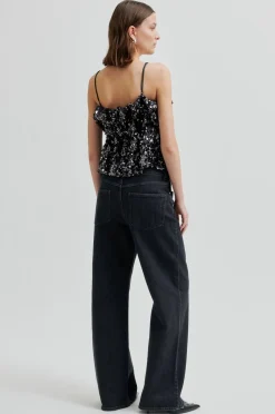 Dame Second Female Shiny Strap Top