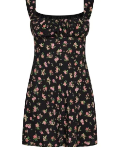 Short dress with ruched neckline>MANGO