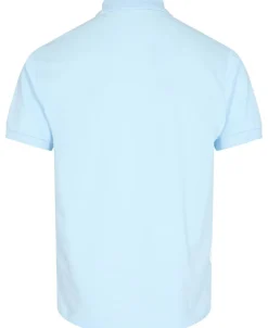 Lacoste SHORT SLEEVED RIBBED COLLAR SHIRT Lyseblå Outlet