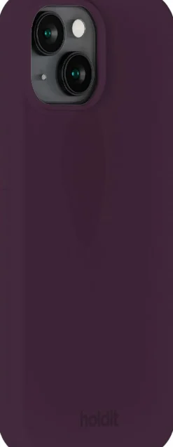 HoldIt Silicone Case iPhone 15 Deep Plum Lilla New