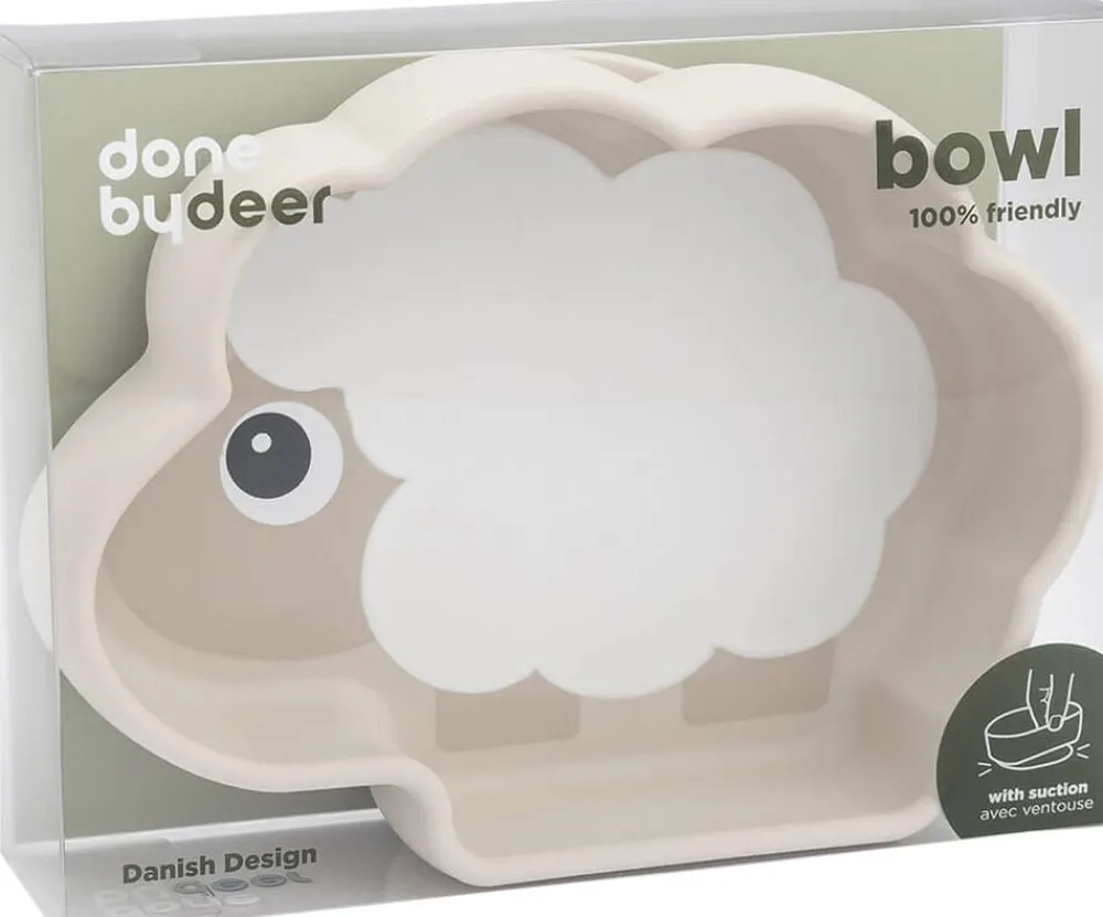 Børn Done by Deer Silikone Stick & Stay skål Sheepy