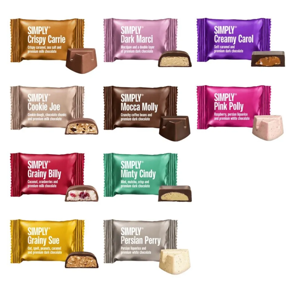 Simply® ALL THE BEST chokoladeæske (500g)>Simply Chocolate Online