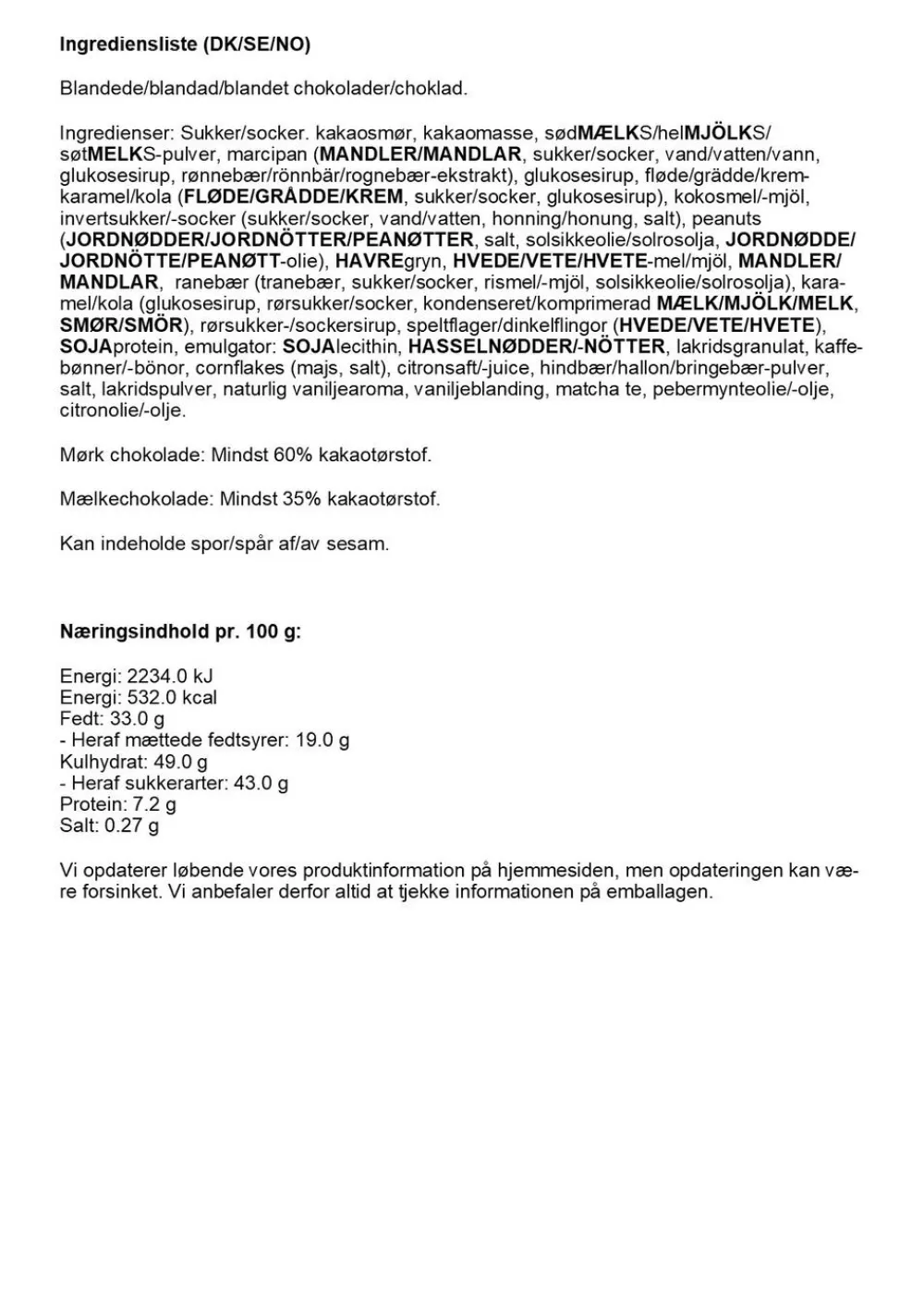 Simply® ALL THE BEST chokoladeæske (500g)>Simply Chocolate Online