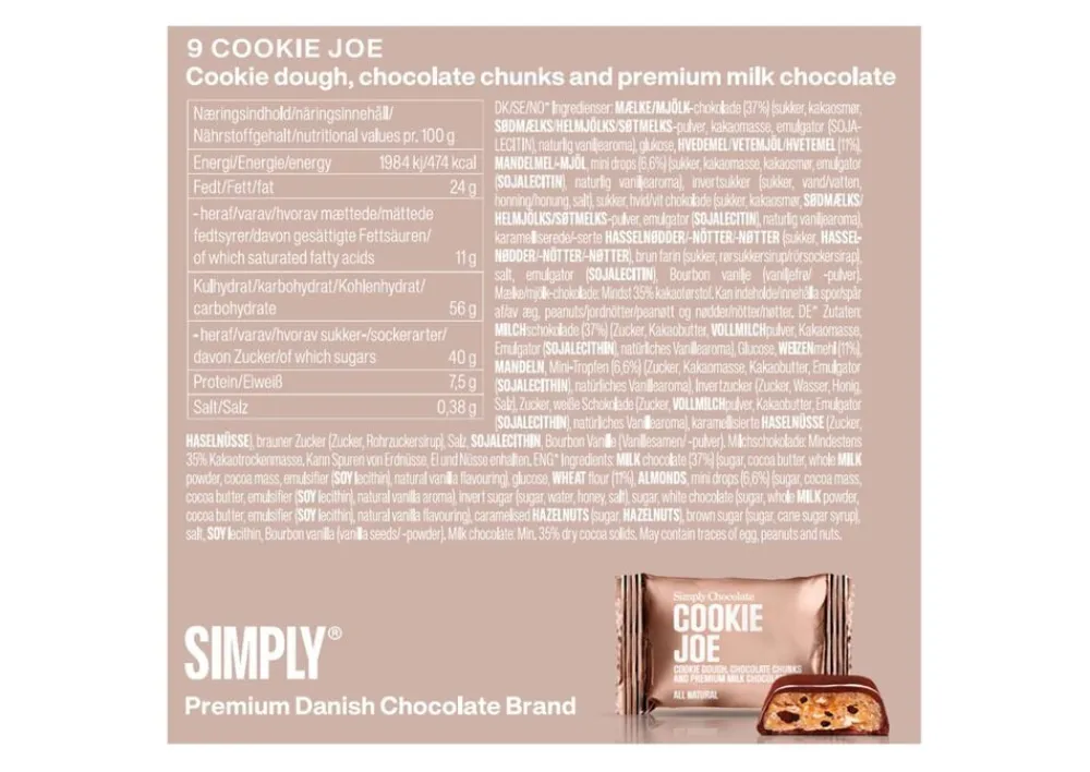 Simply Chocolate Simply® COOKIE JOE chokoladeæske (90g) Discount