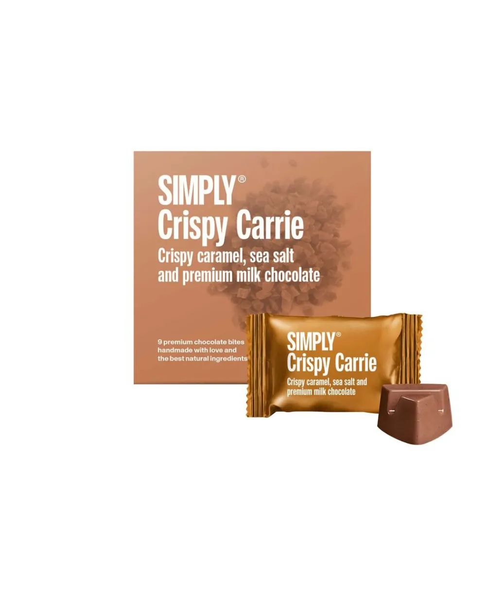 Simply Chocolate Simply® CRISPY CARRIE chokoladeæske (90g)