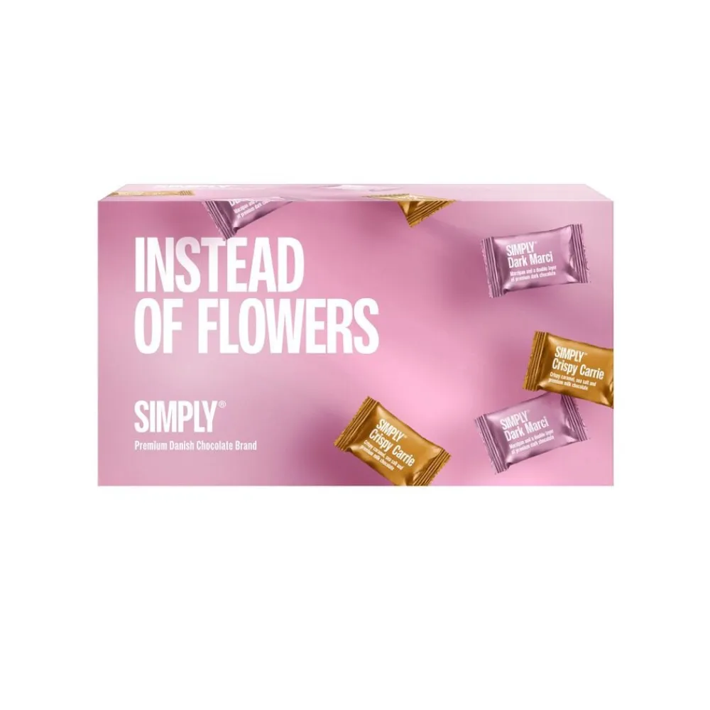 Simply® INSTEAD OF FLOWERS chokoladeæske (180g)>Simply Chocolate New