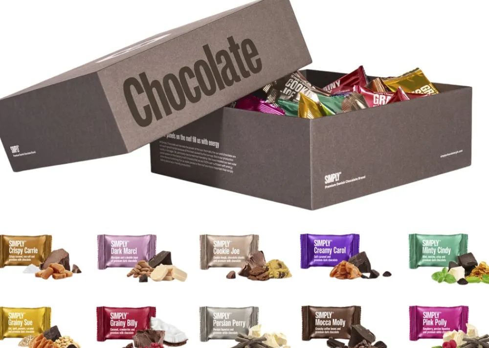 Simply Chocolate Simply® MERRY CHOCOLATE chokoladeæske (500g)