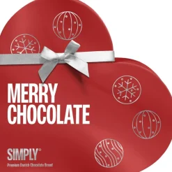 Simply Chocolate Simply® MERRY CHOCOLATE HEART chokoladeæske (200g)