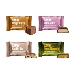 Simply Chocolate Simply® MERRY CHOCOLATE HEART chokoladeæske (200g)