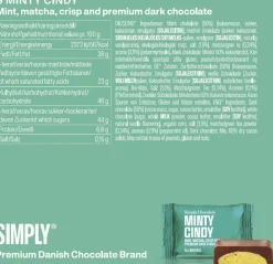 Simply Chocolate Simply® MINTY CINDY chokoladeæske (90g) New