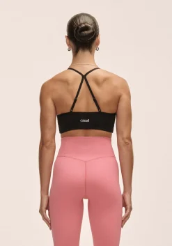 Casall Sleek Strappy Sports BH Sort Discount