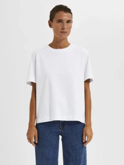 Dame Selected SLFESSENTIAL SS BOXY TEE NOOS
