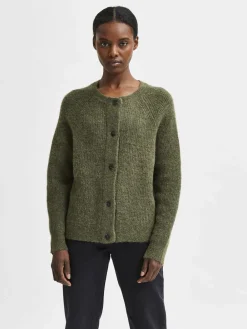 SLFLULU LS ALPACA BLEND KNIT SHORT CARDIGAN B>Selected