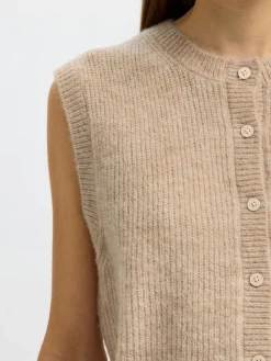 SLFLULU SL BUTTON O-NECK VEST NOOS><noscript><img width=