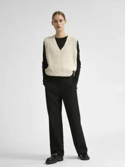 Selected SLFRITA MW WIDE PANT BLACK N NOOS Sort New