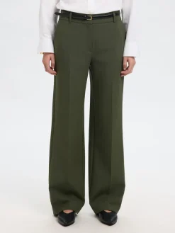 Selected SLFRITA MW WIDE PANT MEL NOOS Deep depths/melange Discount