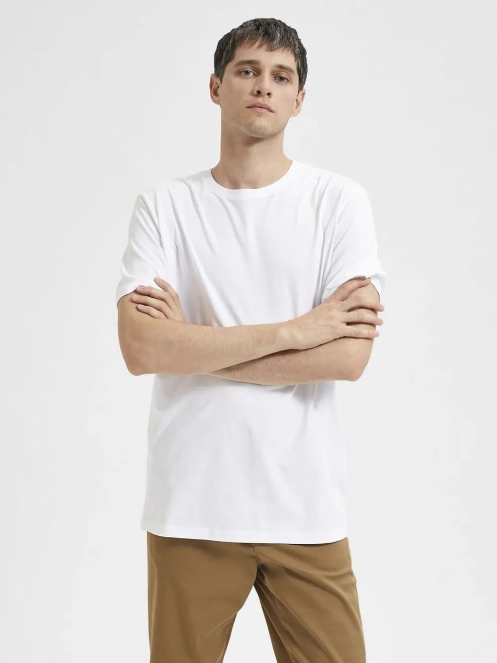 Selected SLHASPEN SS O-NECK TEE NOOS Hvid Best
